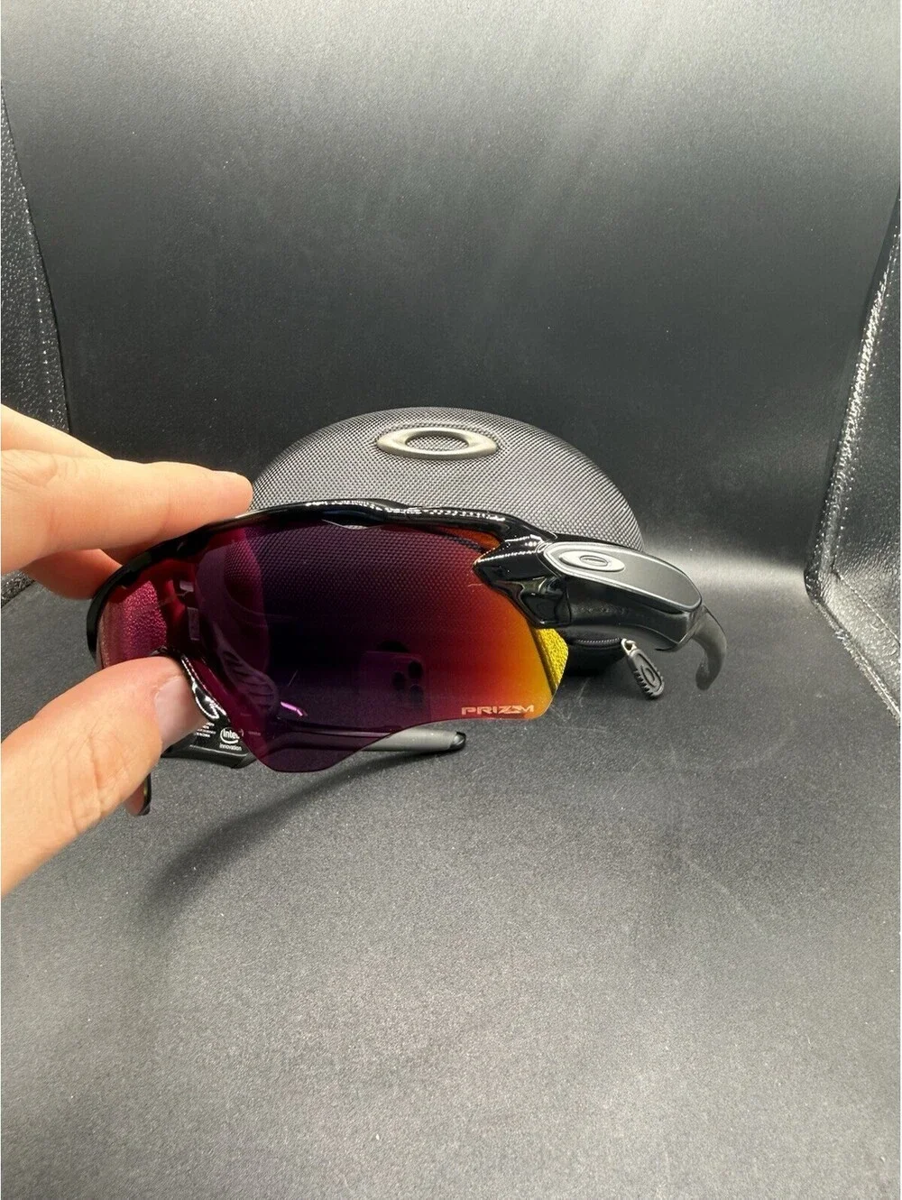 OAKLEY RADAR PACE POLISHED BLACK PRIZM ROAD CLEAR BLUETOOTH CONNECT SUNGLASSES